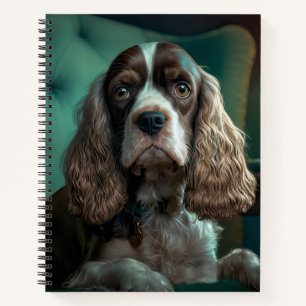 Elegantes Cocker Spaniel Klassisches Porträt-Desig Notizblock