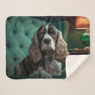 Elegantes Cocker Spaniel Klassisches Porträt-Desig Sherpadecke