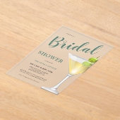 Elegantes Cocktail Glass Brautparty Mattiert Acryleinladungen (Ablage )