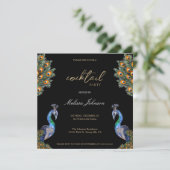 Elegantes Cocktail-Party Wasserfarbe Einladung (Stehend Vorderseite)