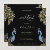 Elegantes Cocktail-Party Wasserfarbe Einladung (Vorne/Hinten)