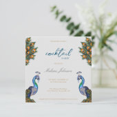 Elegantes Cocktail-Party Wasserfarbe Einladung (Stehend Vorderseite)