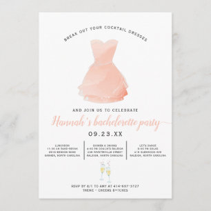 Elegantes Cocktailkleid Junggesellinnenabschied Programm