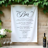 Elegantes Cocktailmenü für Hochzeiten Bar Wandteppich