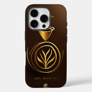 Elegantes Coffee Seed Logo - Golden Accent Design iPhone 16 Pro Hülle