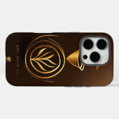 Elegantes Coffee Seed Logo - Golden Accent Design Case-Mate iPhone Hülle (Rückseite (Horizontal))
