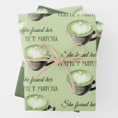 Elegantes Coffee Theme Perfect Matcha Brautparty Geschenkpapier Set (Beispiel)