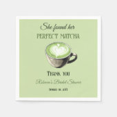 Elegantes Coffee Theme Perfect Matcha Brautparty Serviette (Vorderseite)