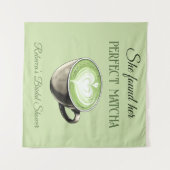 Elegantes Coffee Theme Perfect Matcha Brautparty Wandteppich (Vorderseite (Horizontal))