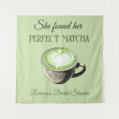 Elegantes Coffee Theme Perfect Matcha Brautparty Wandteppich (Vorderseite)