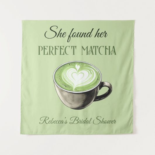 Elegantes Coffee Theme Perfect Matcha Brautparty Wandteppich (Vorderseite)