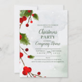 Elegantes Company Cocktail Weihnachts-Party Einladung (Vorderseite)