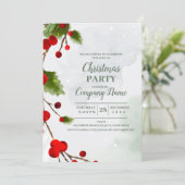 Elegantes Company Cocktail Weihnachts-Party Einladung (Stehend Vorderseite)