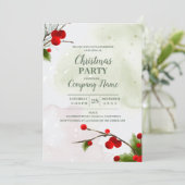 Elegantes Company Cocktail Weihnachts-Party Einladung (Stehend Vorderseite)