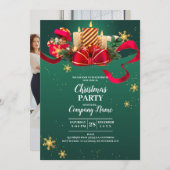 Elegantes Company Cocktail Weihnachts-Party Einladung (Vorne/Hinten)