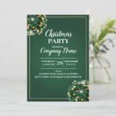 Elegantes Company Cocktail Weihnachts-Party Einladung (Stehend Vorderseite)