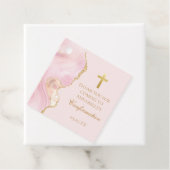 Elegantes Confirmation Cross Pink Gold Agate Party Geschenkanhänger (Beispiel)
