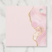 Elegantes Confirmation Cross Pink Gold Agate Party Geschenkanhänger (Rückseite)