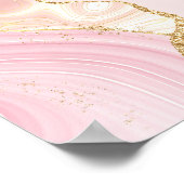 Elegantes Confirmation Cross Pink Gold Welcome Par Poster (Ecke)