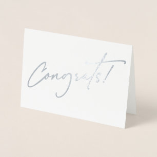 Elegantes Congrats-Script Foil-Karte Folienkarte