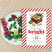 Elegantes Cookie Exchange Rotes grünes Party Einladung