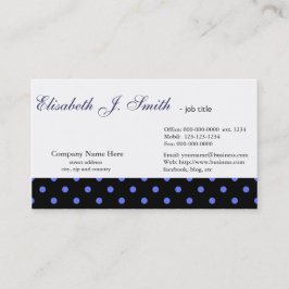 Elegantes, cool-blaues Polka-Bilddesign Visitenkarte