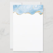 Elegantes Cooles Blue Agate mit Gold Glitzer Ribbo (Vorderseite)