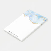 Elegantes Cooles Blue Agate und Gold Glitzer Ribbo Post-it Klebezettel (angewinkelt)