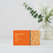 Elegantes Cooles Orange Visitenkarte (Stehend Vorderseite)