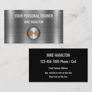Elegantes, cooles Thema für einen Personal Trainer Visitenkarte