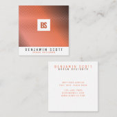 Elegantes Copper Background Business Card Design Quadratische Visitenkarte (Vorne/Hinten)