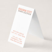 Elegantes Copper Background Business Card Design Visitenkarten (Rückseite)