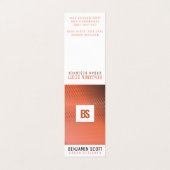 Elegantes Copper Background Business Card Design Visitenkarten (Außenseite Aufgefaltet)