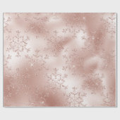 Elegantes Copper Gold Weihnachten Snowflake Muster Geschenkpapier (Flach)