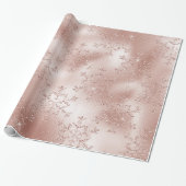 Elegantes Copper Gold Weihnachten Snowflake Muster Geschenkpapier (Ungerollt)