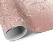 Elegantes Copper Gold Weihnachten Snowflake Muster Geschenkpapier (Rolleneckpunkt)