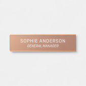 Elegantes Copper-Individuelle Name-Jobzeichen Türschild (Vorderseite )