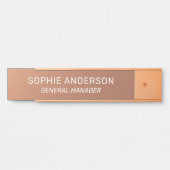 Elegantes Copper-Individuelle Name-Jobzeichen Türschild (Vorderseite )