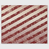 Elegantes Copper Red Christmas Snowflake Muster  Geschenkpapier (Flach)