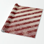 Elegantes Copper Red Christmas Snowflake Muster  Geschenkpapier (Ungerollt)
