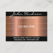 Elegantes Copper Script Modernes Design 3.5x2.5 Visitenkarte (Rückseite)