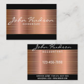 Elegantes Copper Script Modernes Design 3.5x2.5 Visitenkarte (Vorne/Hinten)