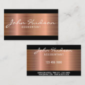 Elegantes Copper Script Modernes Design 3,5x2 Busi Visitenkarte (Vorne/Hinten)