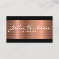 Elegantes Copper Script Modernes Design 3,5x2 Busi