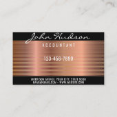 Elegantes Copper Script Modernes Design 3.5x2 Visitenkarte (Rückseite)