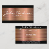 Elegantes Copper Script Modernes Design 3.5x2 Visitenkarte (Vorne/Hinten)