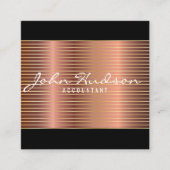 Elegantes Copper Script Modernes Design Quadratische Visitenkarte (Vorderseite)
