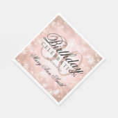 Elegantes Copper Winter Wonderland zum 30. Geburts Serviette (Ecke)