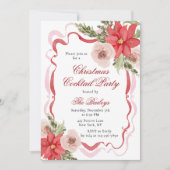 Elegantes Coquette Blumencocktail Party Einladung (Vorderseite)