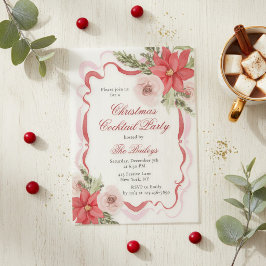 Elegantes Coquette Blumencocktail Party Pergament Einladungen